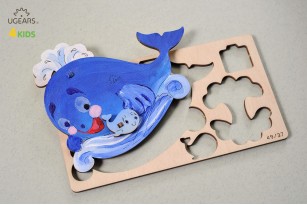 3D coloring model «Whale»